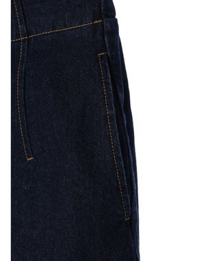 earth music&ecology ボタンフライワイドデニムパンツ Indigo
