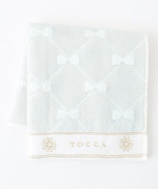 TOCCA 【TOWEL COLLECTION】CHECKER RIBBON TOWELCHIEF タオルチーフ スカイブルー系