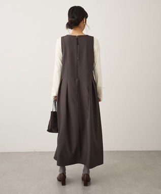 CRAFT STANDARD BOUTIQUE Vネックウェストタックジャンパースカート Dark Gray