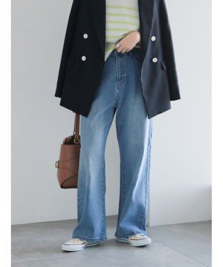 Te chichi ストレートデニムパンツ サックスブルー