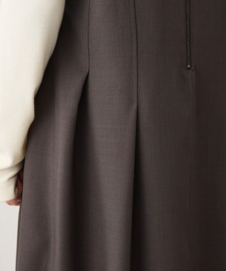 CRAFT STANDARD BOUTIQUE Vネックウェストタックジャンパースカート Dark Gray