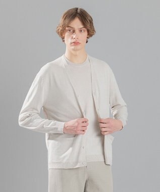 JOSEPH HOMME リネンナイロンプレーン　Ｖネックカーディガン ホワイト系