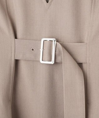 CRAFT STANDARD BOUTIQUE Vネックウェストタックジャンパースカート Light Beige