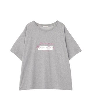 Green Parks 【適ON】箔プリントロゴＴシャツ Gray Mixture