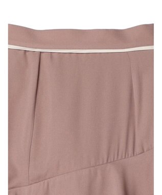 earth music&ecology パイピングフリルティアードスカート Pink Beige