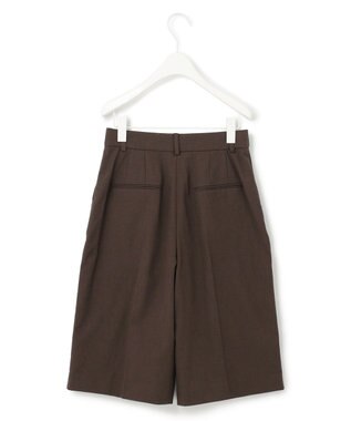 ICB 【洗える】 LooseWeave タックショートパンツ ダークブラウン系
