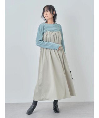 Green Parks ミニプリーツプルオーバー Blue Green