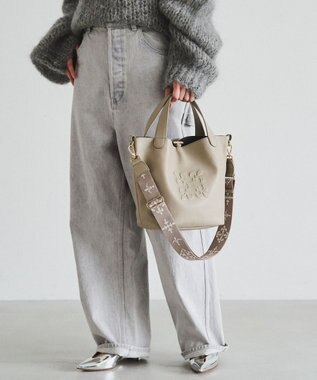 russet 《WEB限定》エンボスモノグラム ソフトレザー2WAYミニトートバッグ(CE-1672-WEB)