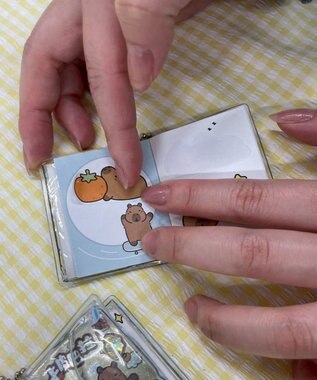 WEGO ボールチェーン付きカピバラステッカーメモ 柄1