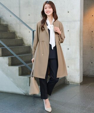 Tiaclasse タックヨーク着流しパフスリ－ブコート ベージュ