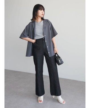 Green Parks 速乾開襟シャツ Charcoal Gray