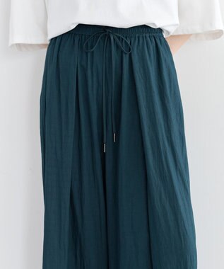 YECCA VECCA 【UVカット/遮熱/接触冷感】COOLタックワイドパンツ Blue Green