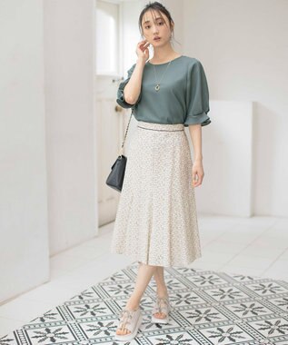 ANY SIS L 【速乾・接触冷感】スムージーポリエステル クルーネック ブラウス スモーキーミント