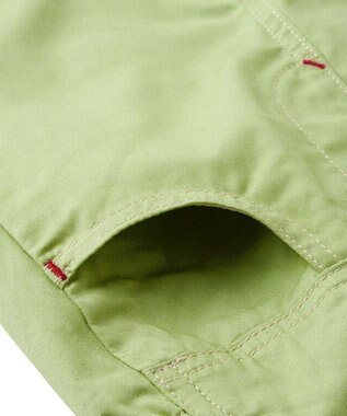 MIKI HOUSE HOT BISCUITS 【ミキハウス】【70-100cm】６分丈オーバーオール ストームグリーン