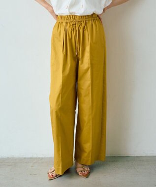 YECCA VECCA コットンイージー切替ワイドパンツ