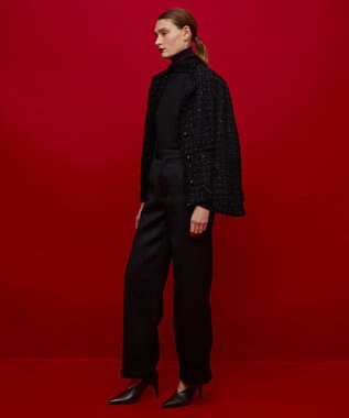 BEIGE， 【S-size】MONGE / ノーカラージャケット Black