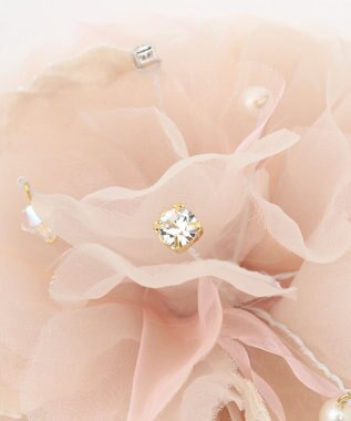 ANY SIS 【チャーム付き】エアリーフラワー コサージュ ピンク