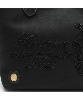 A.D.M.J. 【ファブリック】スエードプラス/マーキスショルダーストラップ付トート25cm ブラック