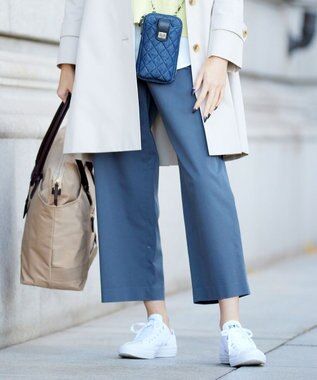 J.PRESS LADIES 【洗える】 ストレッチツイル セミワイド ベイカー パンツ グレー系