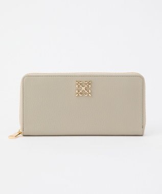 russet モノグラムプレートラウンドジップウォレット(SO-372) GrayBE/GR