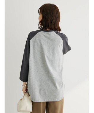 Green Parks ・Ｄｏｕｂｌｅ　Ｆｌａｇｓ　ラグラン７分袖Ｔシャツ Charcoal Gray