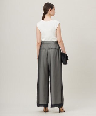 ICB L 【洗える】オーガニックコットンリブ ノースリーブニット オフホワイト系