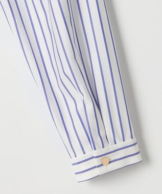 J.PRESS LADIES ストライプジャージー ピンタック カットソー オフベース系