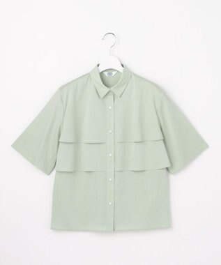 J.PRESS LADIES S 【WEB限定カラーあり・一枚で着映え】ラミーポプリン ティアード シャツ