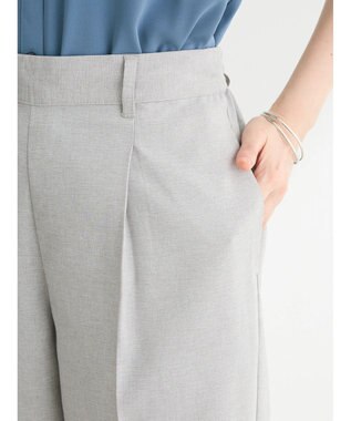 Green Parks 接触冷感　きれいシルエットパンツ（ワイド） Light Gray