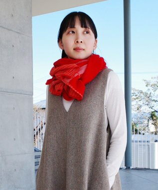 nitorito FUDGE12月号掲載【UNISEX】sora スヌード red