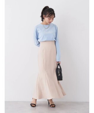 earth music&ecology フレアマーメイドスカート Light Beige