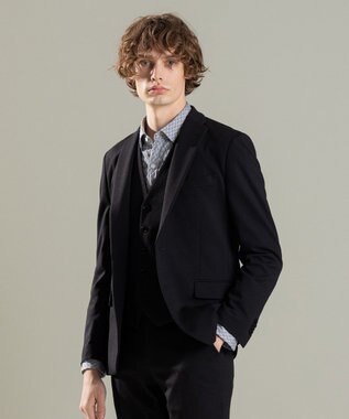 JOSEPH HOMME ウーステッドモックロディ ジャケット ブラック系