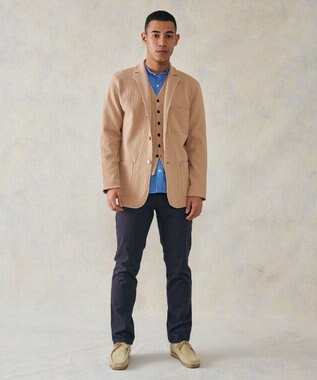 J.PRESS MEN ピケストレッチ スローンデニムス ネイビー系