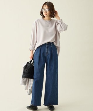 ANY コンフォータブルブラウス ライトグレー