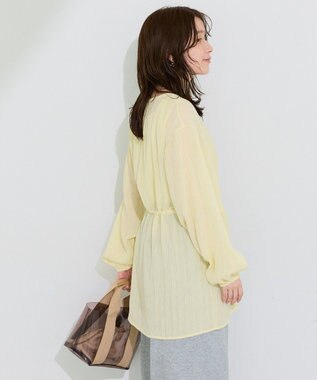 Green Parks ＳＥＴ２点Ｖネックブラウス＋タンクトップ Yellow