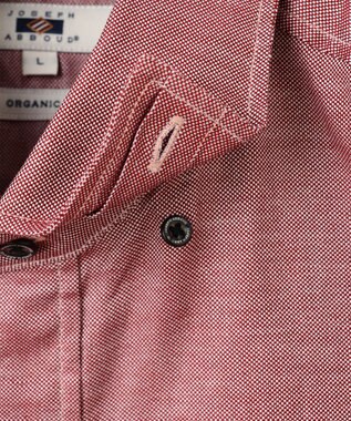 JOSEPH ABBOUD 【キングサイズ・オーガニックコットン使用】JOE COTTON ストレッチオックス シャツ ワイン系