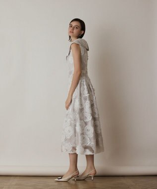 GRACE CONTINENTAL ローズ刺繍ワンピース ホワイト