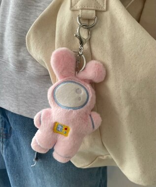 WEGO スペースラビットぬいぐるみキーホルダー ピンク