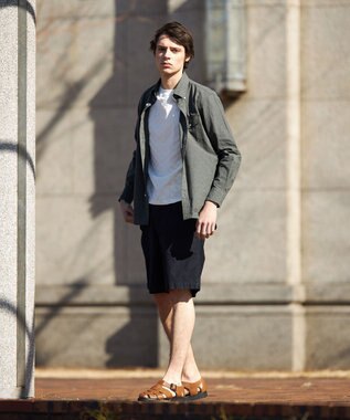 J.PRESS MEN 【HYBRID LINEN】ボタンダウンシャツ グレー系