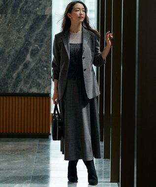 23区 【セットアップ対応】TWサキソニー シングル ジャケット グレー系