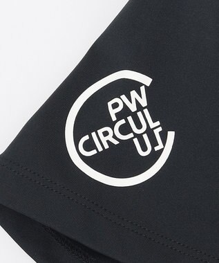 PW CIRCULUS 【WOMEN】【ストレッチ / UVケア】ロゴ モックネック シャツ ゴルフウェア レディース ブラック