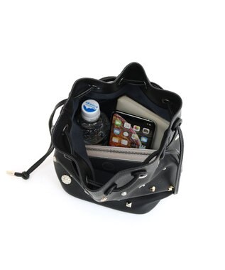 UNBILLION カカトゥ kakatoo / WEB限定ビジューミックスチャーム ドロストバッグ ブラック