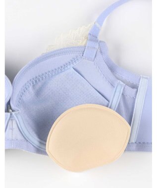une nana cool さあわたし レース 脇高ブラジャー グレイッシュブルー