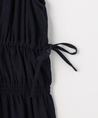 組曲 【先行予約】シアーリンクルクロス ティアードブラウス ネイビー系