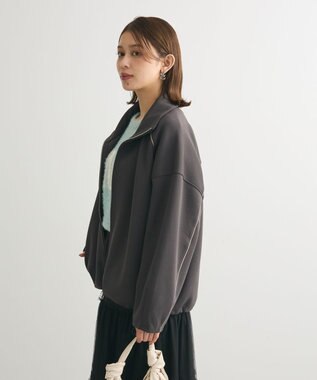 Green Parks コードラインスタンドカットブルゾン Charcoal Gray