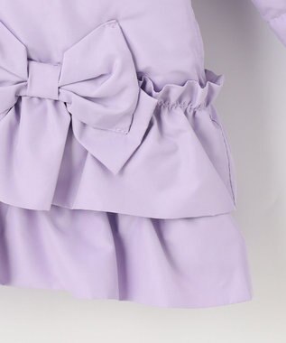 ANY KIDS 【洗濯機OK】中綿リボンコート ラベンダー