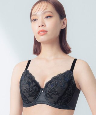 Wing ブラジャー Wing Lesiage バストを小さく見せる 脇すっきり フルカップブラ 【6000シリーズ】 小さく見せるブラ PB6001 ウイング／ワコール ダークブラウン