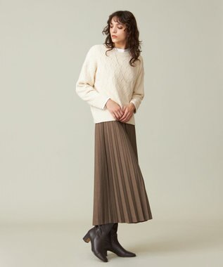 J.PRESS YORK STREET 【WOMEN】プリーツスカート ブラウン系