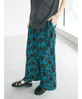CRAFT STANDARD BOUTIQUE アートフラワーシャーリングパンツ Green