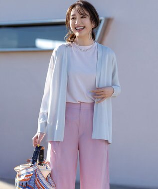 UNFILO L シアーワイドパンツ ピンク